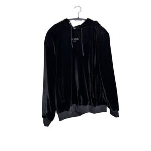 BLVCK Black Velour Hoodie